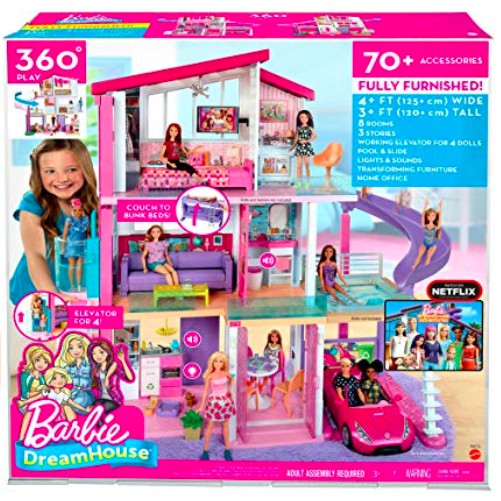 barbie dream house doll set