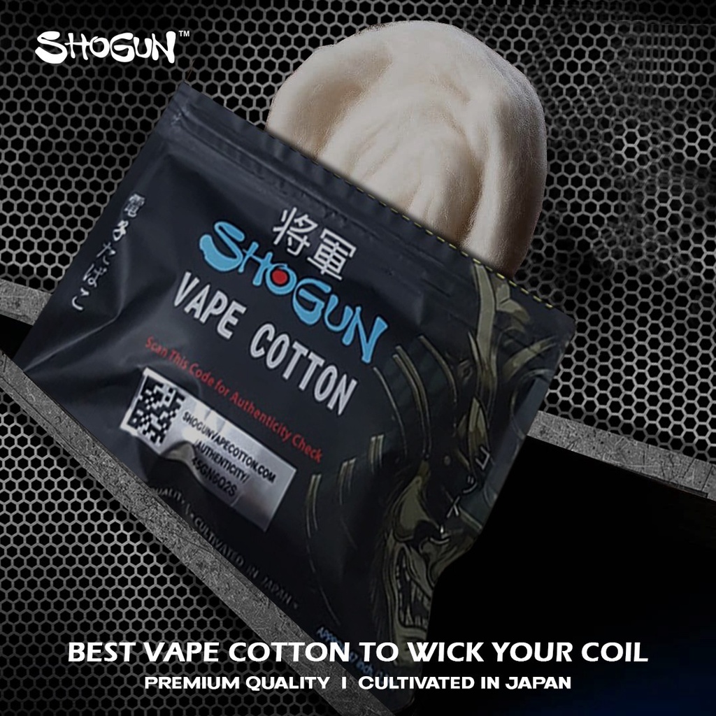 KAPAS SHOGUN COTTON BLACK / HITAM OTENTIC ASLI kaya KENDO KAPAS