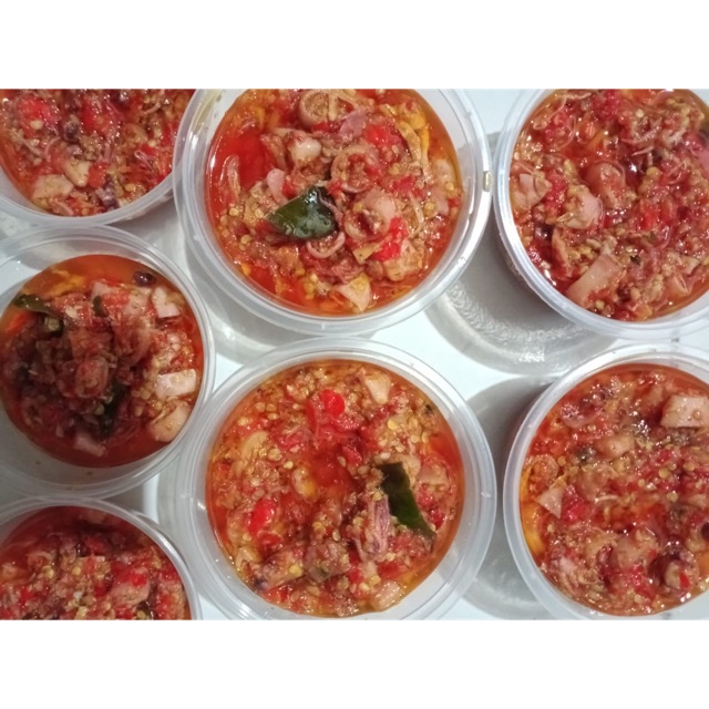 

Sambal cumi dan paru Ukuran 150gr = 30.000 . Ukuran 250gr = 45.000 Sambal teri = 20.000