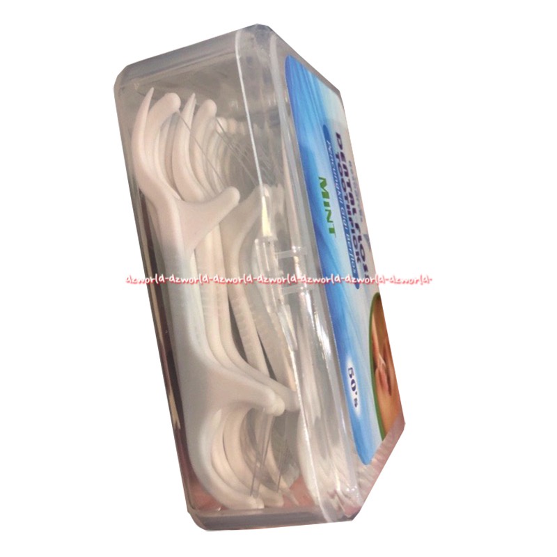 Life Resources 50pcs Dental Floss Toothpick Waxed Mint Century Value Tusuk Gigi Plastik Dan Benang Gigi