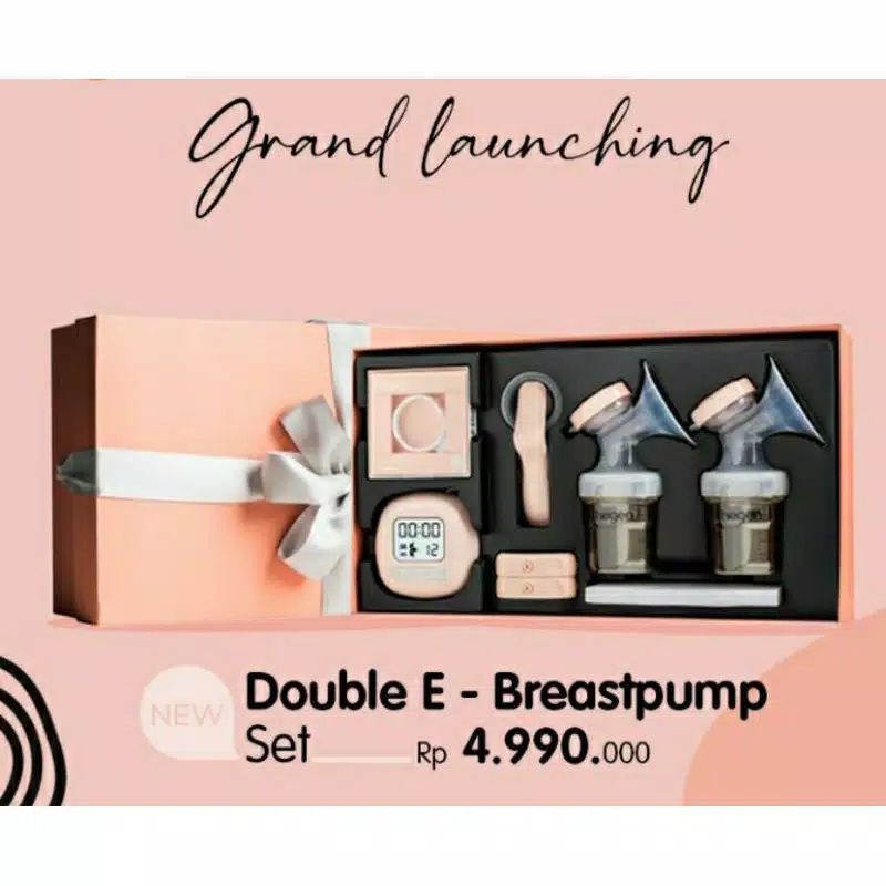 Hegen TRIPLE E SET PPSU bundling set 240ml double electric gift botol susu dot baby bayi breastpump