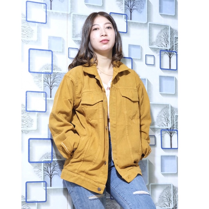 Jaket Jeans Denim Mustrad Jacket Jeans Wanita Dewasa