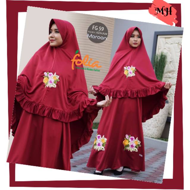 FG 59 ORI BY FOLIA/SET GAMIS SYAR'I/GAMIS MEWAH