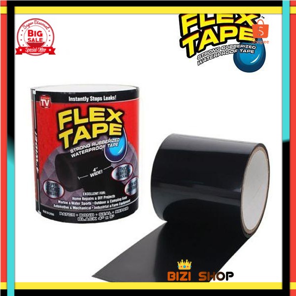 

Lakban ajaib Waterproof Perekat Serbaguna FLEX TAPE 4 x 1,5 m isolasi