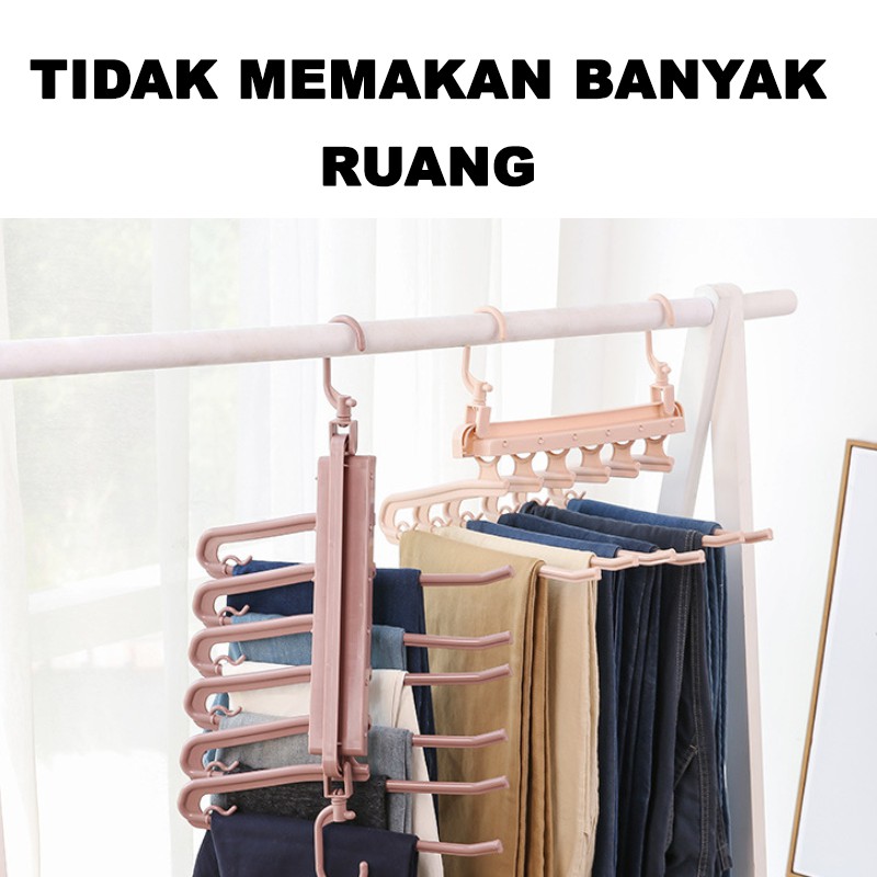AND - RT-75-HGR Gantungan Baju Multifungsi Kekinian Hanger Baju Import Grosir Murah Batam Terbaru