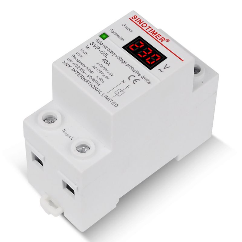 Btsg Over Under Voltage Display Relay Alat Pelindung Self-resetti LED Display