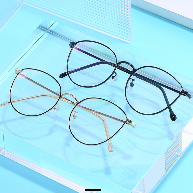 （YUZHU）COD Kacamata Photocromic Anti Radiasi Unisex Vintage Kacamata Berubah Warna 1923 Frame Optik