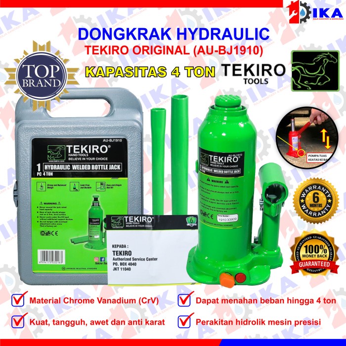 Dongkrak Mobil Terlengkap, Tekiro - Dongkrak Botol 4 Ton - Dongkrak Mobil Hydraulic - Original