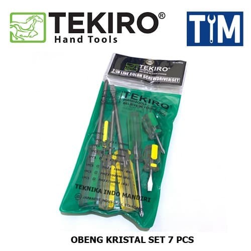 (TEKIRO) Obeng Kristal Set 7 pcs warna warni asli