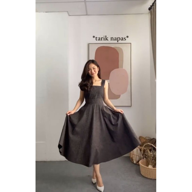 CLARYN THE LABEL ROSSEY DRESS BLACK