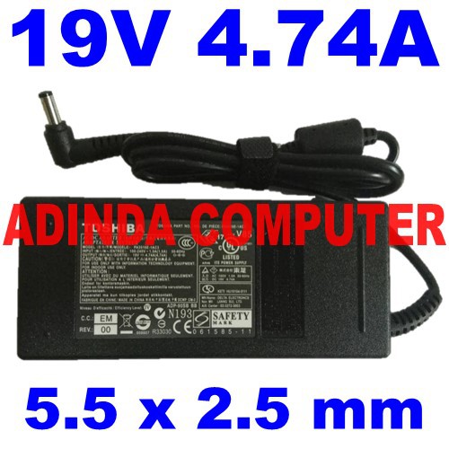 Adaptor Charger Toshiba Satellite 1735 1750 1105 1950 L10 L15 ORI