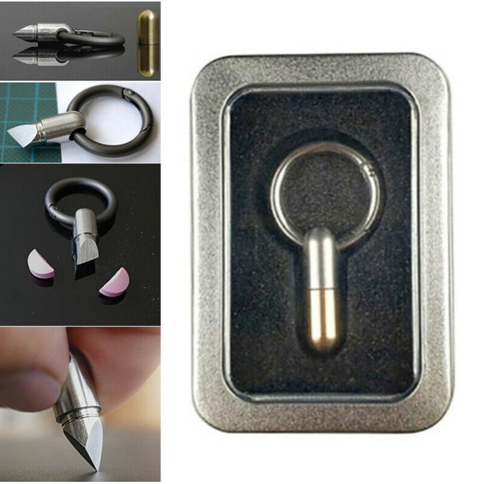 Tiny Cutting Tool Key Ring Capsule Gantungan Kunci Pemotong Kapsul