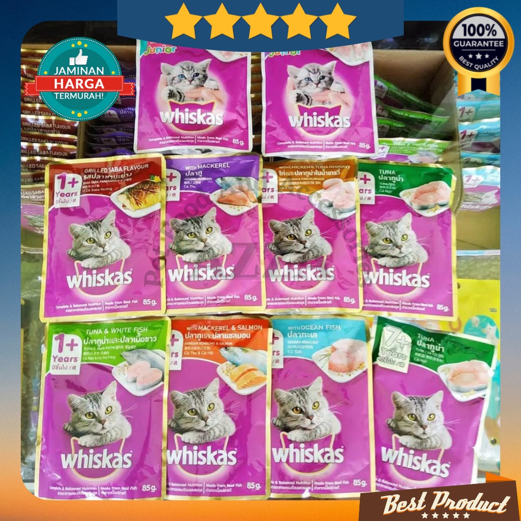 WHISKAS POUCH 85GR | MAKANAN KUCING / WEET FOOD / WHISKAS POUCH 85 GRAM