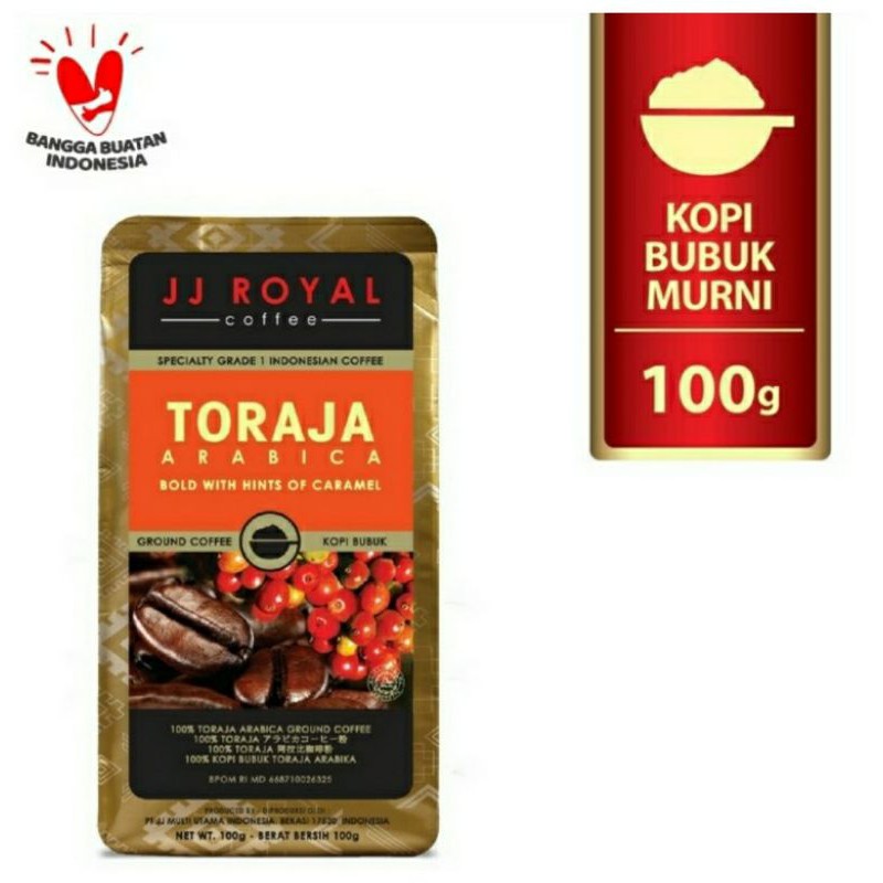

Coffee / Kopi JJ Royal Toraja Arabica Ground Bag 100gr