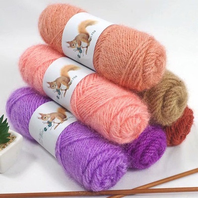 75g benang wol tupai kasmir halus benang rajutan wol untuk membuat topi syal sweater