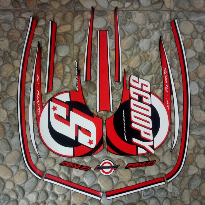 stiker striping motor scoopy sporty 2015