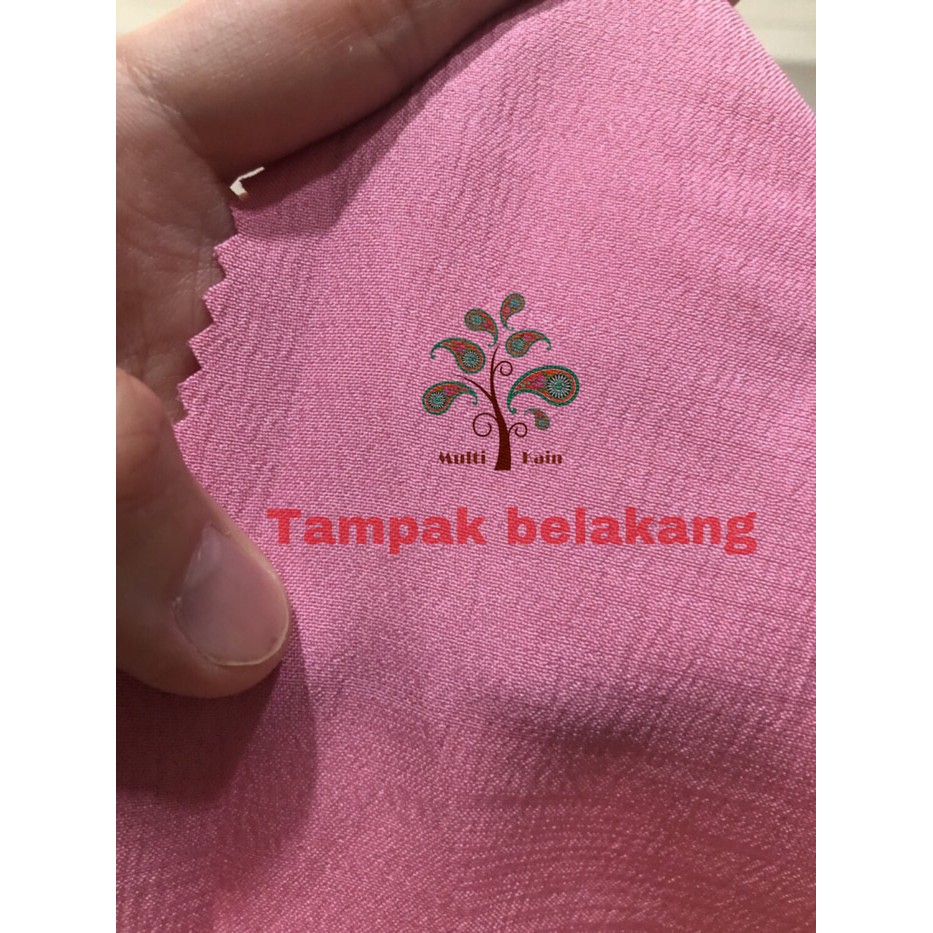 bahan kain satin saten maxmara crepe bolak balik 1 roll 50 yard