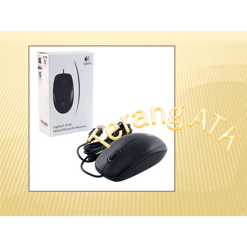Mouse Komputer Kabel USB Merek Logitech B-100
