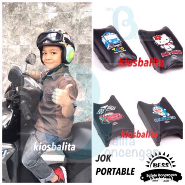 FREE BUBBLE WRAP!! JOK PORTABLE MULTIFUNGSI KURSI BONCENGAN MOTOR ANAK/ JOK SADEL MOTOR