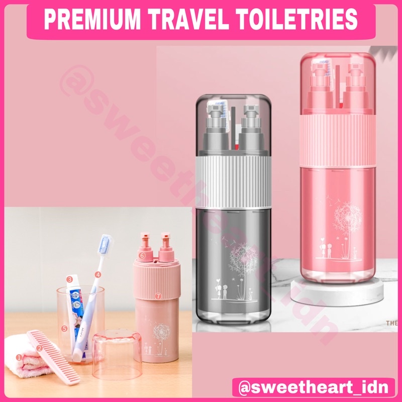 Travel toiletries kit tempat sabun sikat gigi travel set