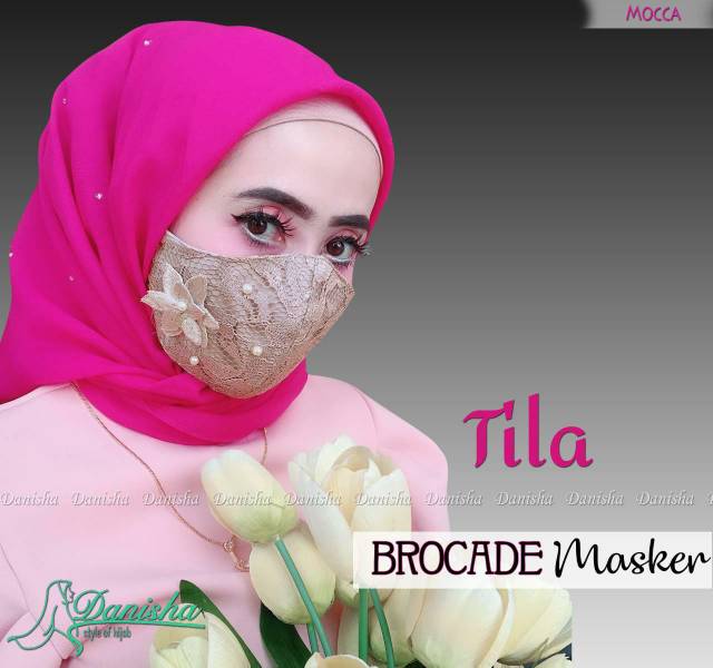 Masker Tila Brocade Brokat Original Danisha Hijab