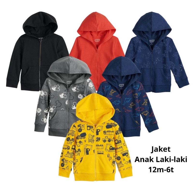 hoodie anak laki laki - hodie anak laki laki (Jaket Hoodie Cotton Anak Laki laki JumpingBeans)