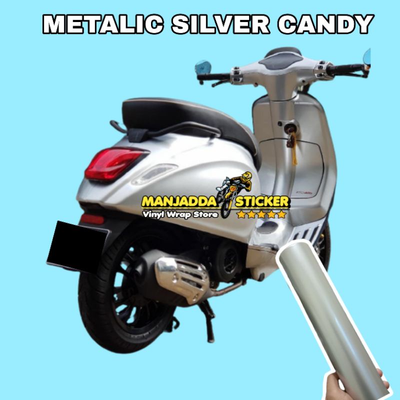 Sticker Skotlet Motor Warna Silver Candy Super Premium