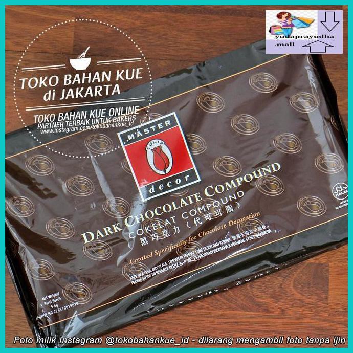 

54Etr7U- Cokelat Tulip Master Baker Dark Chocolate Compound Coklat Batang 500Gr 9Uhhjt7-