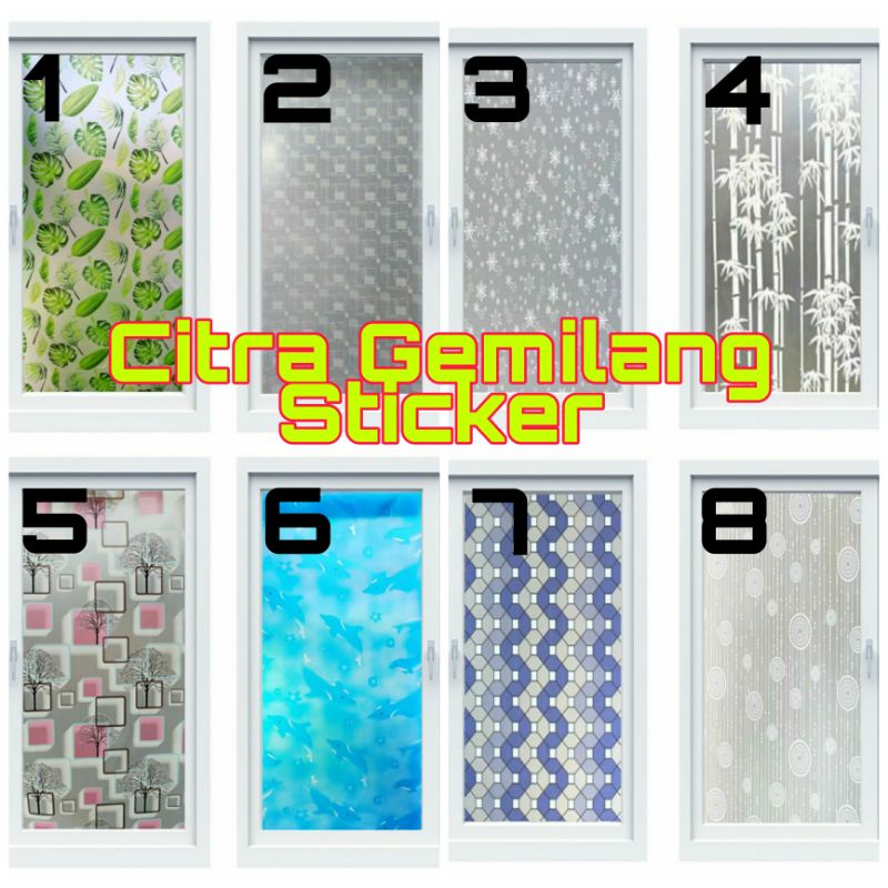 Jual stiker kaca sticker pintu kaca jendela motif murah berkualitas ...