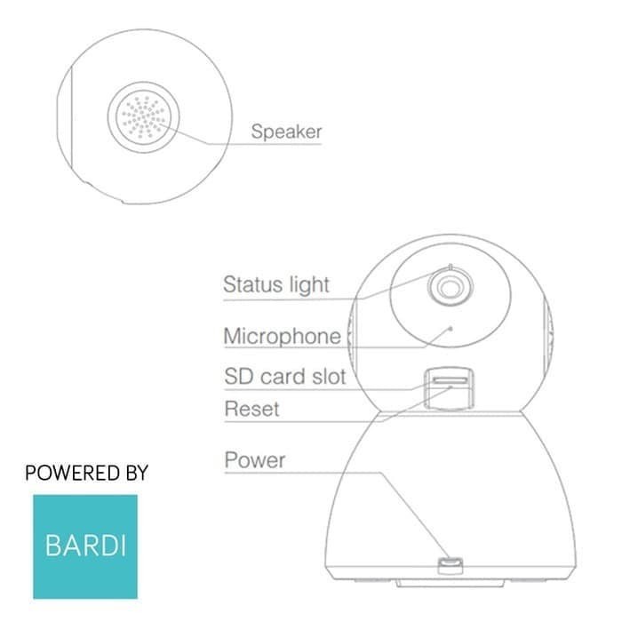 BARDI Smart IP Camera INDOOR PTZ CCTV Wifi Garansi Resmi