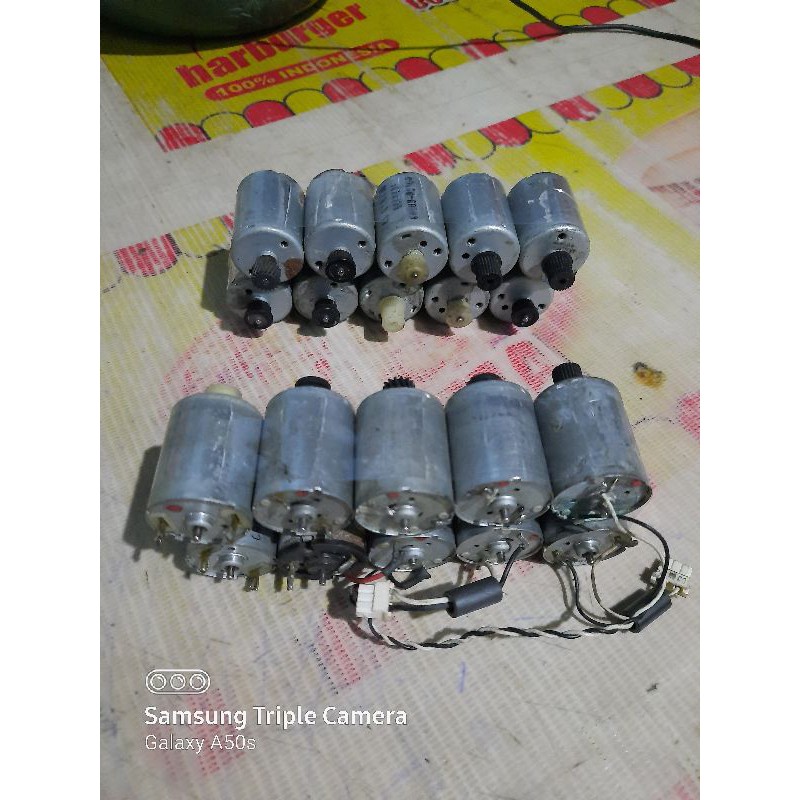 dinamo bekas print ukuran paling kecil  dc 12v untuk segala kerajinan