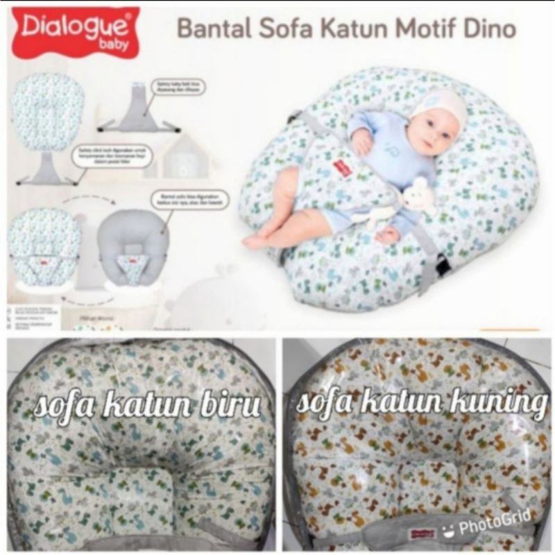 Dialogue bantal sofa bayi katun motif dino DLB4310