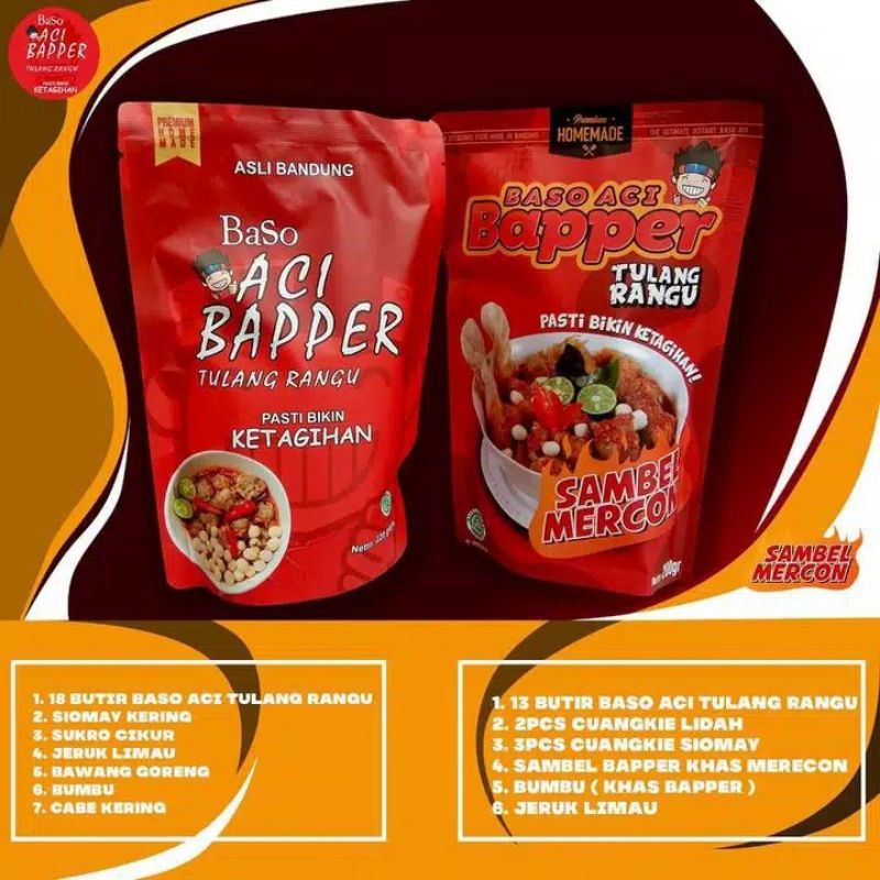 

[READY STOCK]BASO ACI BAPPER TULANG RANGU ORIGINAL BAKSO BAPER BOCI MALANG ||| PRODUK ASLI BANDUNG✅