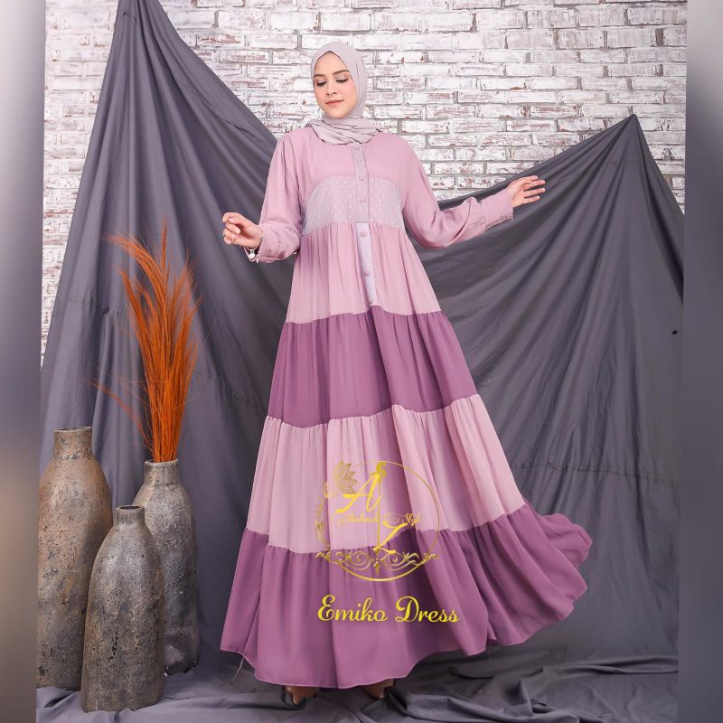 EMIKA TWO TONE/DRESS PANJANG