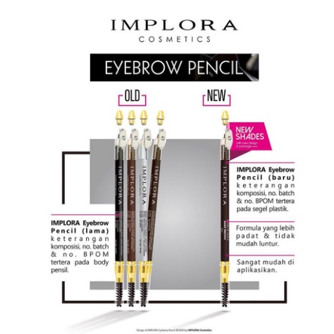 Implora Pensil Alis Eye Pencil 2in1 Original BPOM