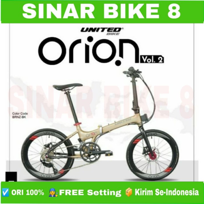 Sepeda Lipat Ukuran 20 Inch UNITED ORION VOL 2 Shimano 105 2x11 Speed Hidrolk