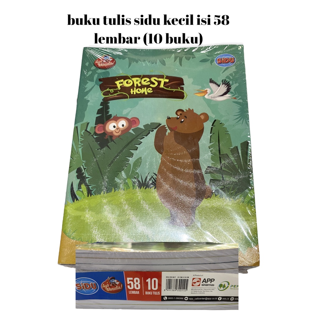 

Buku sidu/sinar dunia 58 lembar (10 buku) ukuran kwarto/kecil