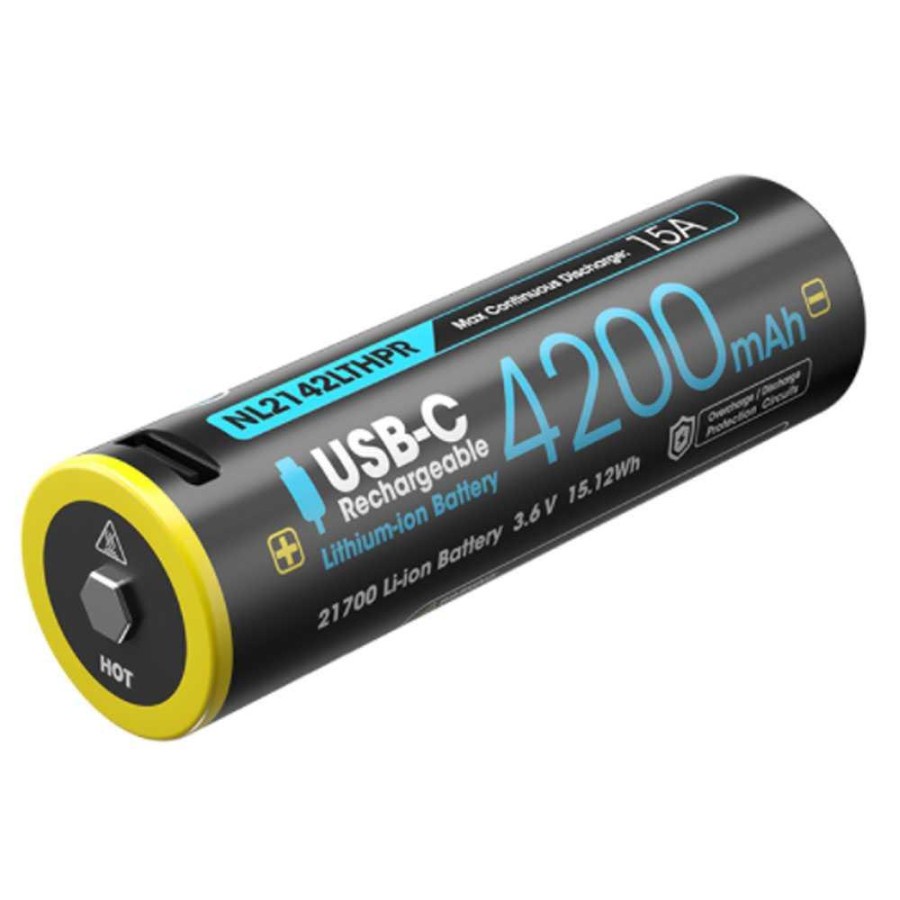 NITECORE 21700 Baterai Li-ion 4200mAh 15A 3.6V - NL2142LTHPR - Black