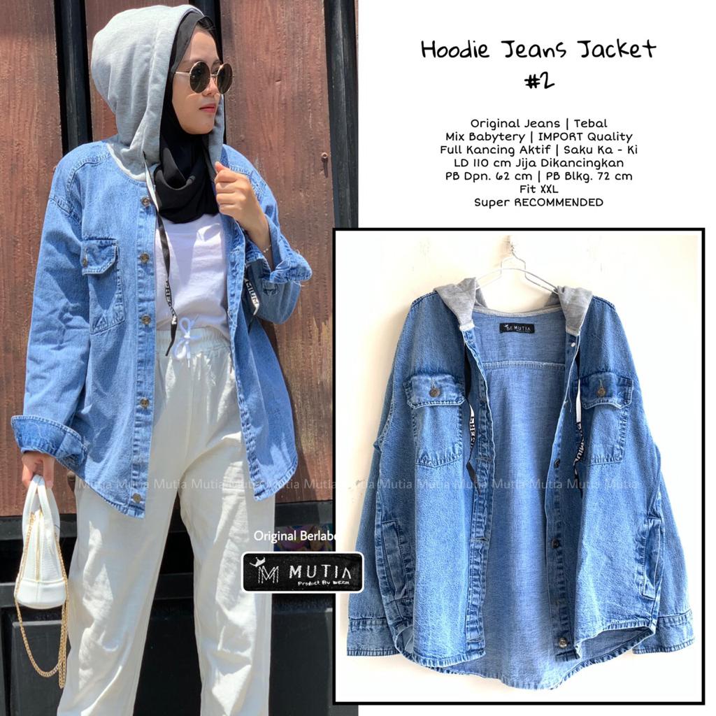 JAKET JEANS / 18.7 / JANETTA / CARDIE / HOODIE / OVERSIZE / ALLSIZE / FIT XL-XXL / MUTIA