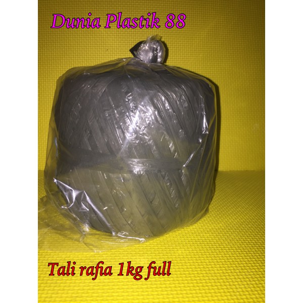 

@1Kg Tali Plastik Rafia Hitam Gulungan 1Kg Full Jahit Karung