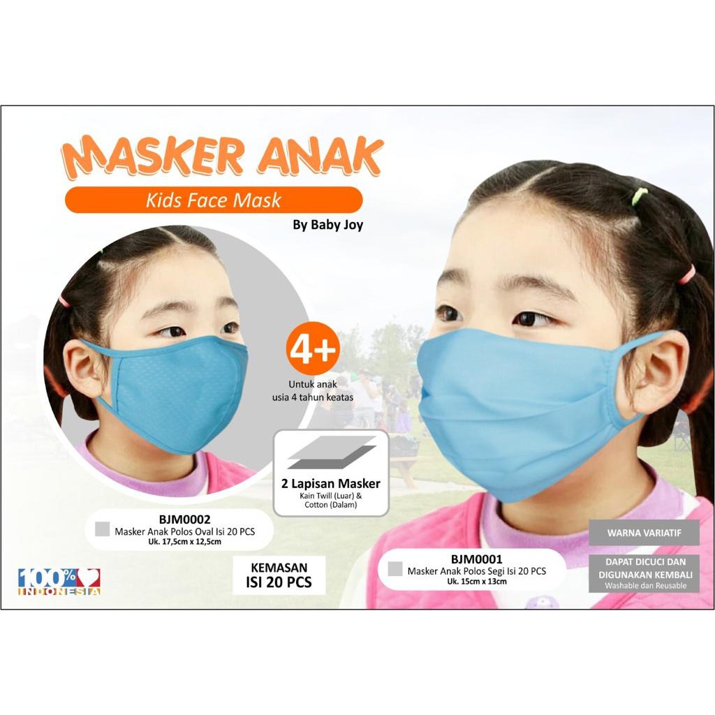 Masker Kain Dewasa Moms Baby | Masker Kain Anak Moms Baby | Masker Kain Warna Random