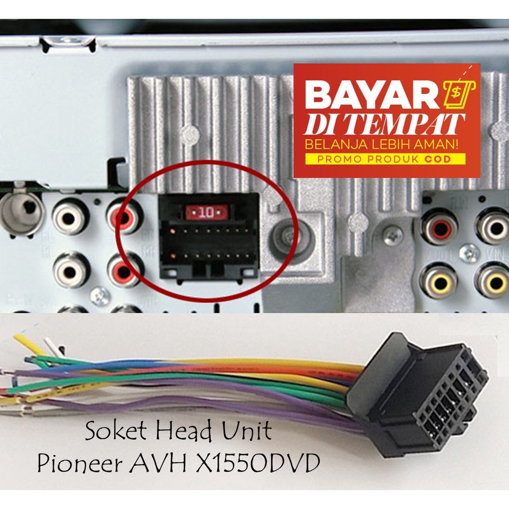 Soket Tape Mobil Pioneer AVH X1550DVD/ Pioneer AVH-X1550DVD Head Unit