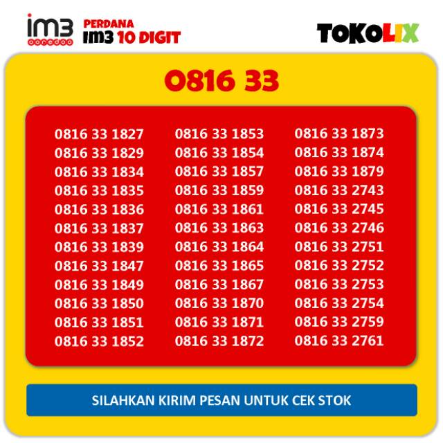 IM3 Ooredoo 10 Digit Cantik 9
