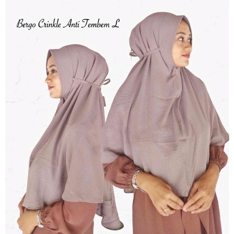 Bergo Anti Tembem Hijab Crinkle Airflow Instant [Nisadkc]