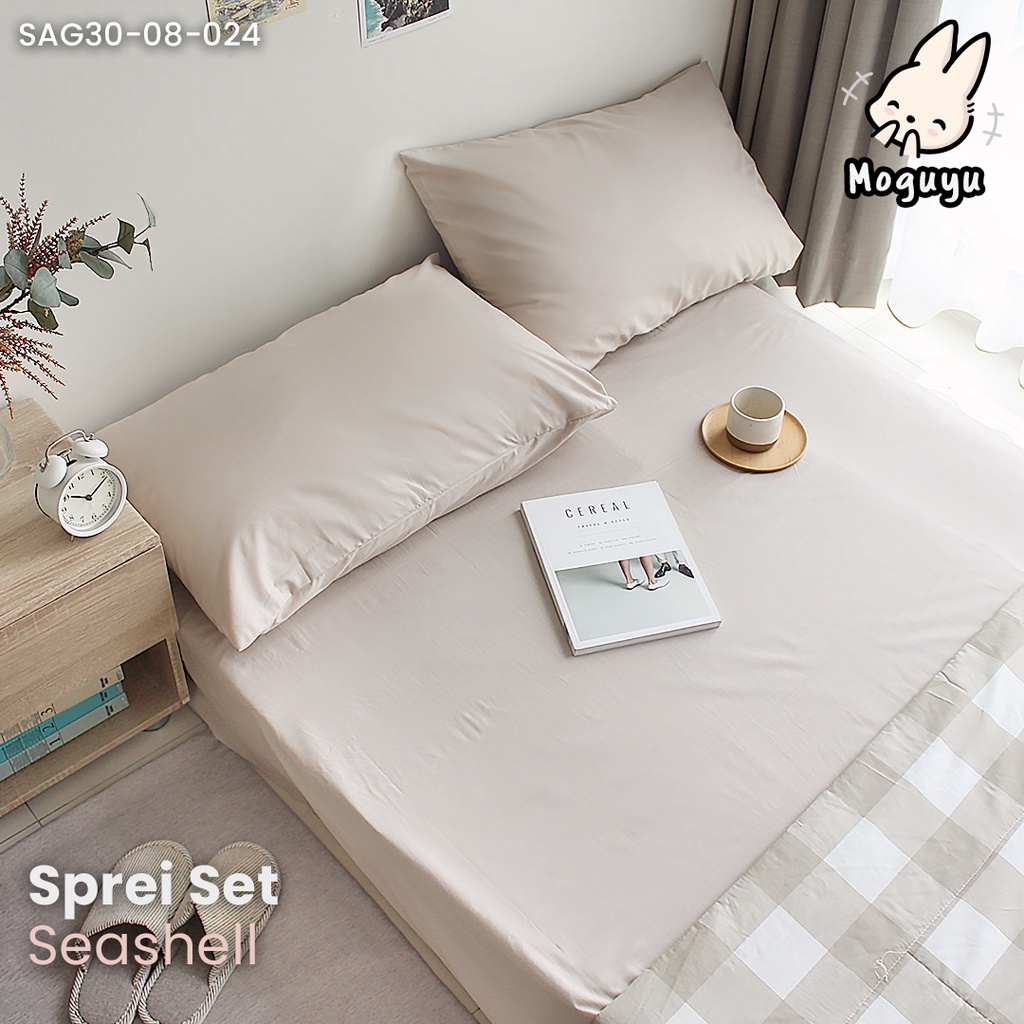 Sprei Set Katun Lokal Polos Ukuran 160, 180 &amp; 200 [SPREI MOMO]