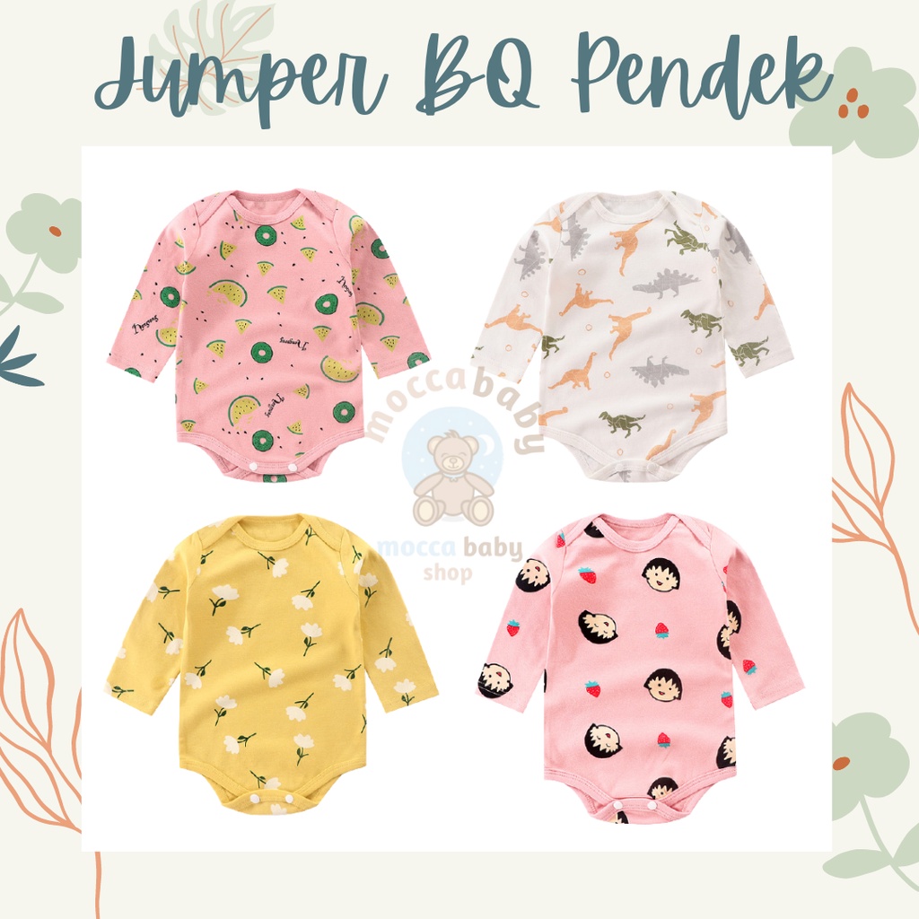 MBSS JUMPER ONESY PANJANG IMPORT 0-6 bulan / Romper Bayi Baju Bayi Jumper Lucu Bayi 100% Import RMP2