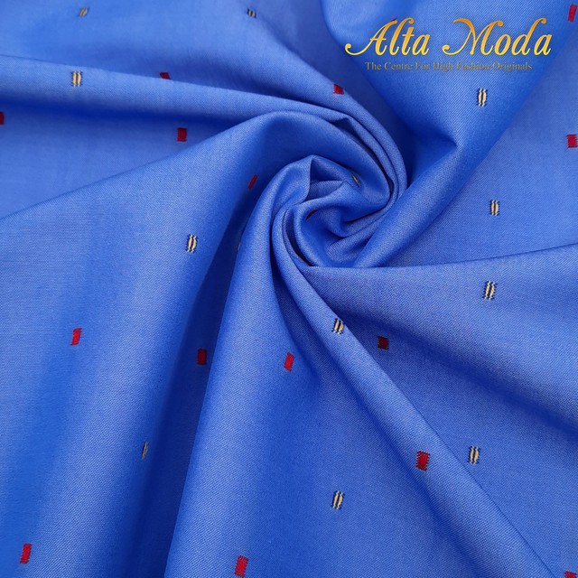 

Alta Moda Katun Shirting Classic Square Dot Merah Krem Biru(1M)