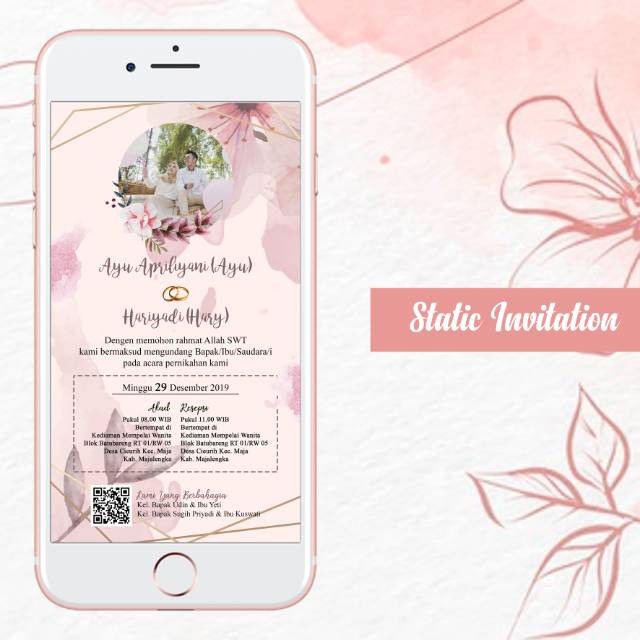 UNDANGAN PERNIKAHAN DIGITAL BENTUK GAMBAR (JPG)