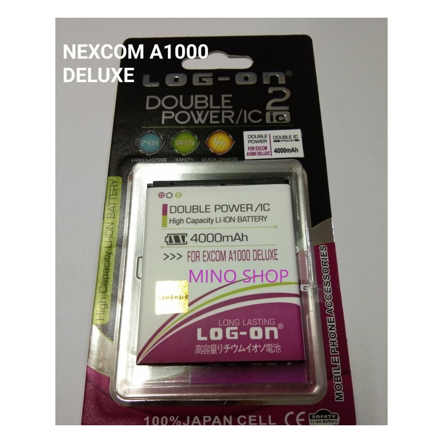 BATERAI - BATRE LOG ON NEXCOM A1000 DELUXE DOUBLE POWER