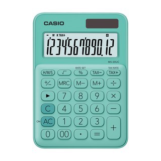 

CASIO MS-20UC - Hijau - Kalkulator Kantor - Seri Colorful - 12 digit